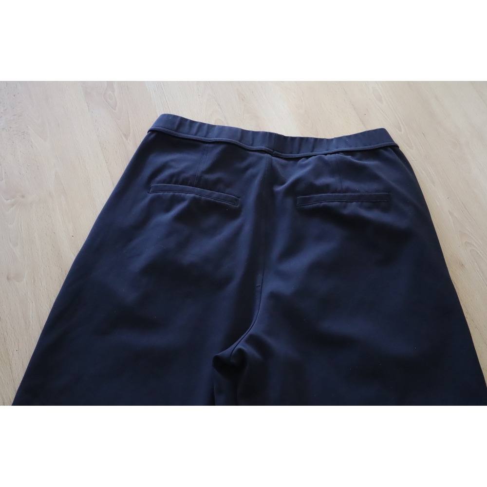 Halara Black Wide Leg Trousers Pleated Front Women Dress Pants Pockets size L - Picture 7 of 13